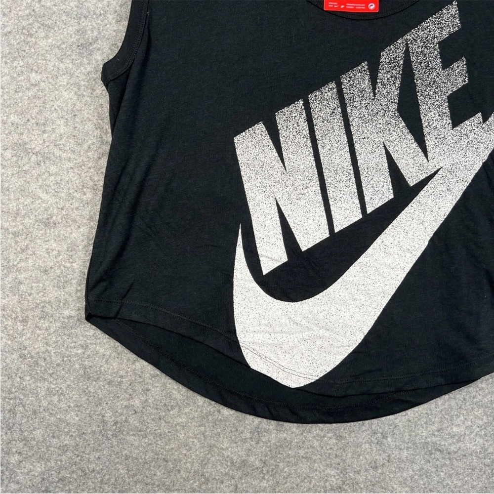 NIKE Tank Top Size Large Womens Black Sleeveless Crew Neck Cotton Activewear NEW - Picture 8 of 10